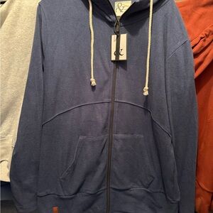 AMPERSAND AVE Blue Zip Up Jacket